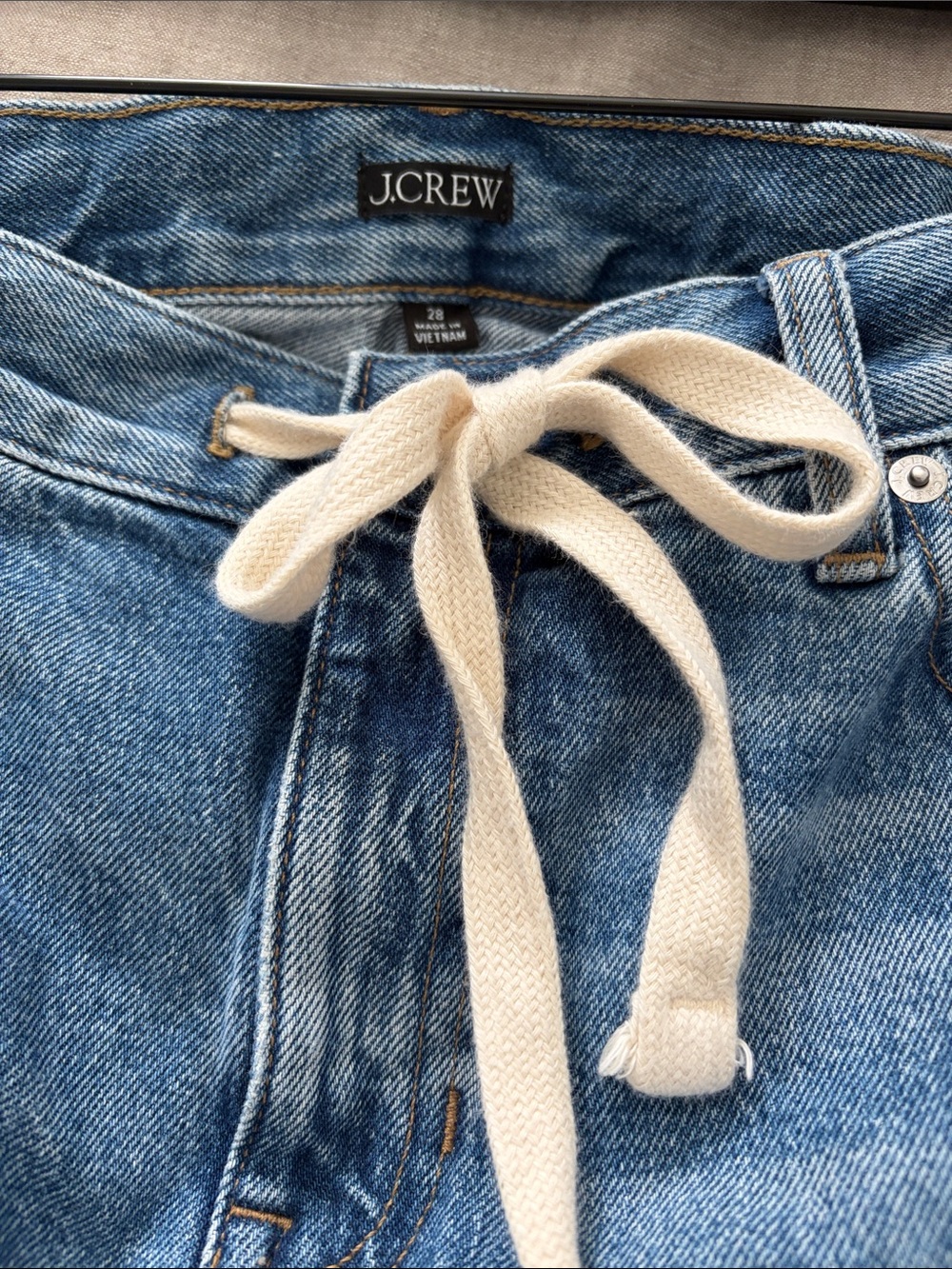 Women’s JCrew Denim Drawstring Bermuda Shorts - Picture 3 of 3